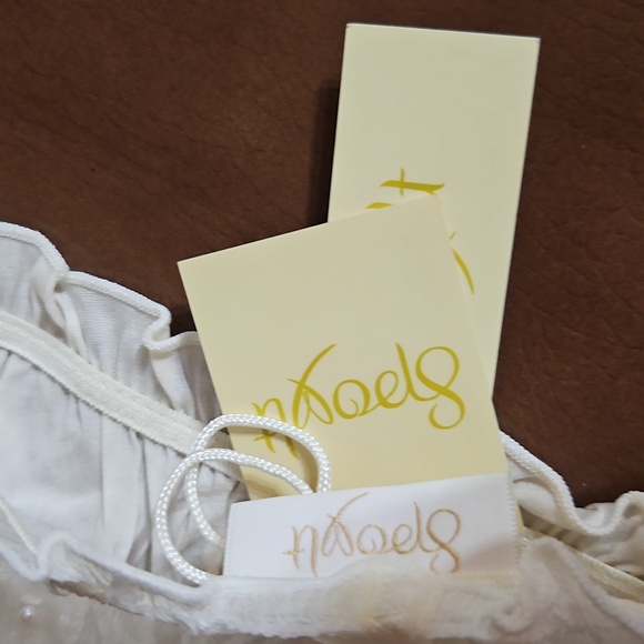 Spoylt Cream White Floral Silk Panties Y2K NWT - Picture 3 of 5